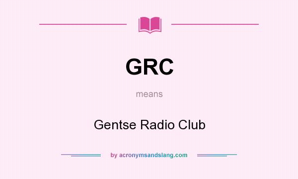 What does GRC mean? It stands for Gentse Radio Club