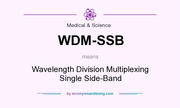 What does WDM-SSB mean? It stands for Wavelength Division Multiplexing Single Side-Band