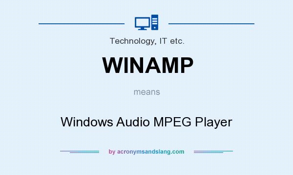What does WINAMP mean? It stands for Windows Audio MPEG Player