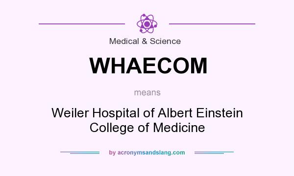 What does WHAECOM mean? It stands for Weiler Hospital of Albert Einstein College of Medicine