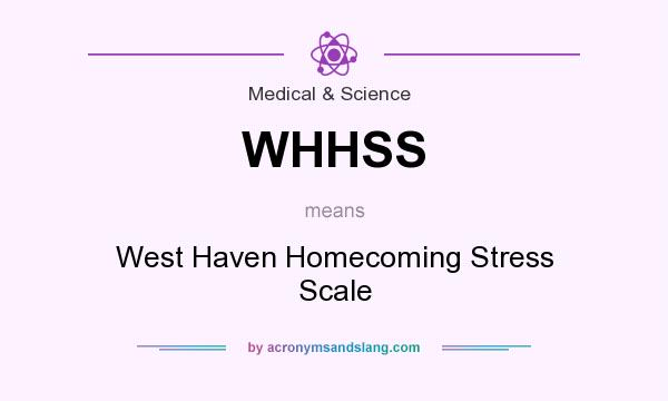 What does WHHSS mean? It stands for West Haven Homecoming Stress Scale