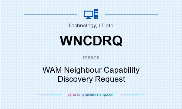 What does WNCDRQ mean? It stands for WAM Neighbour Capability Discovery Request