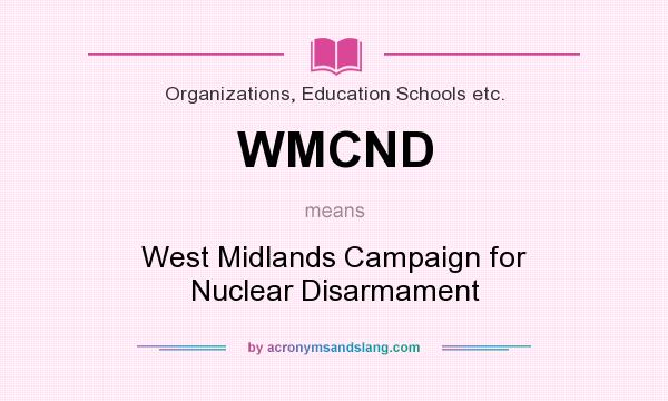What does WMCND mean? It stands for West Midlands Campaign for Nuclear Disarmament