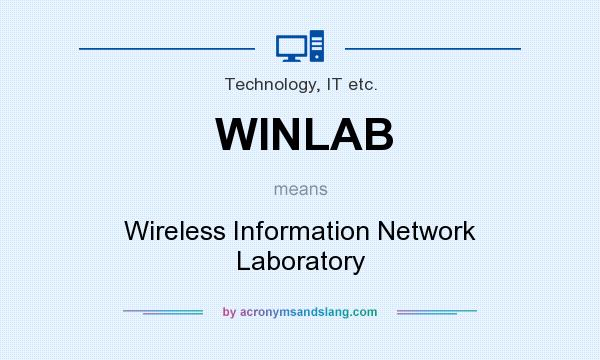 What does WINLAB mean? It stands for Wireless Information Network Laboratory