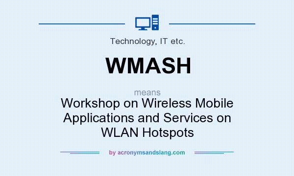 What does WMASH mean? It stands for Workshop on Wireless Mobile Applications and Services on WLAN Hotspots