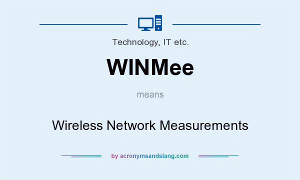 What does WINMee mean? It stands for Wireless Network Measurements