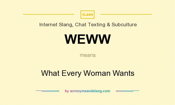 What does WEWW mean? It stands for What Every Woman Wants