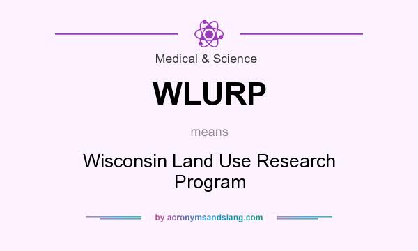 What does WLURP mean? It stands for Wisconsin Land Use Research Program
