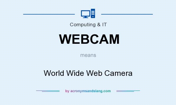 What does WEBCAM mean? It stands for World Wide Web Camera