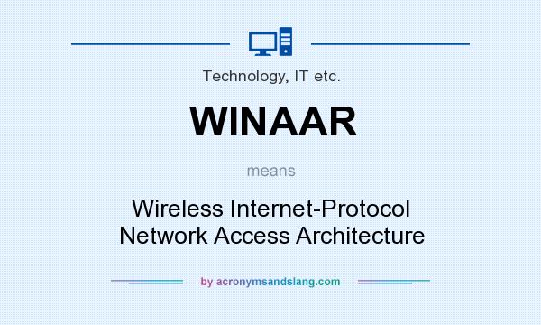 What does WINAAR mean? It stands for Wireless Internet-Protocol Network Access Architecture