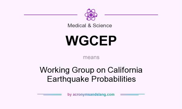 What does WGCEP mean? It stands for Working Group on California Earthquake Probabilities