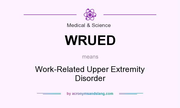 What does WRUED mean? It stands for Work-Related Upper Extremity Disorder