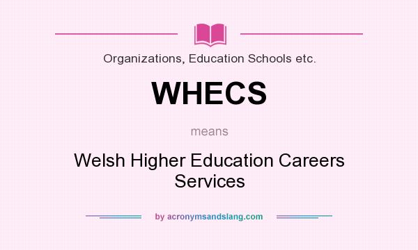 What does WHECS mean? It stands for Welsh Higher Education Careers Services