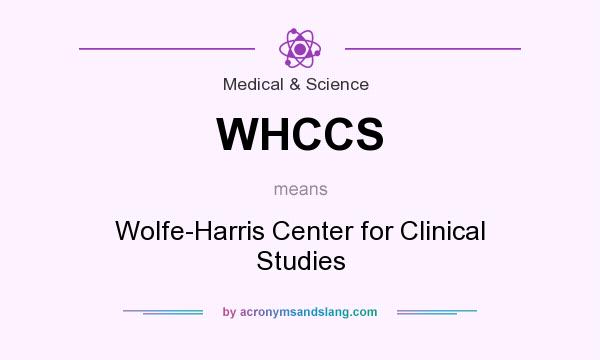 What does WHCCS mean? It stands for Wolfe-Harris Center for Clinical Studies