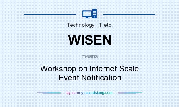 What does WISEN mean? It stands for Workshop on Internet Scale Event Notification