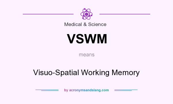 What does VSWM mean? It stands for Visuo-Spatial Working Memory