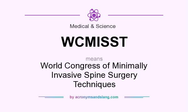 What does WCMISST mean? It stands for World Congress of Minimally Invasive Spine Surgery Techniques