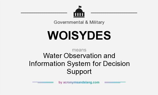 What does WOISYDES mean? It stands for Water Observation and Information System for Decision Support