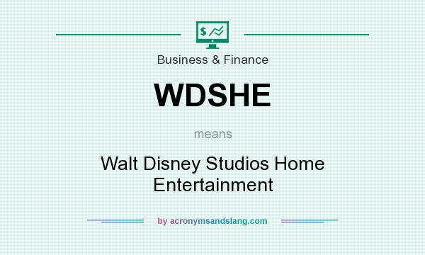 What does WDSHE mean? It stands for Walt Disney Studios Home Entertainment