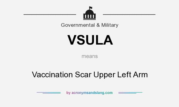 What does VSULA mean? It stands for Vaccination Scar Upper Left Arm