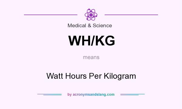 What does WH/KG mean? It stands for Watt Hours Per Kilogram