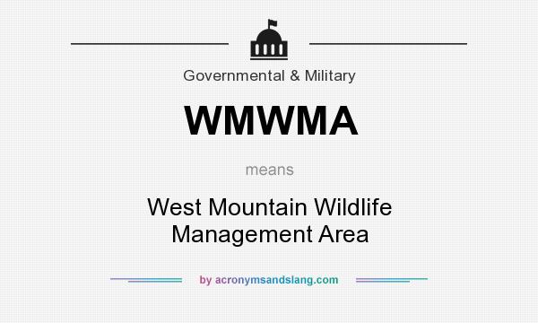 What does WMWMA mean? It stands for West Mountain Wildlife Management Area