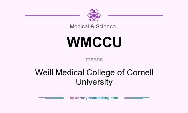 What does WMCCU mean? It stands for Weill Medical College of Cornell University