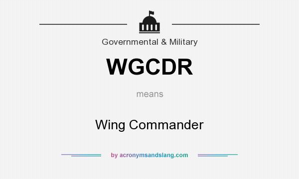 What does WGCDR mean? It stands for Wing Commander