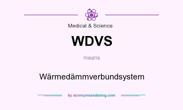 What does WDVS mean? It stands for Wärmedämmverbundsystem