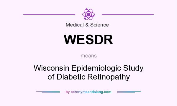 What does WESDR mean? It stands for Wisconsin Epidemiologic Study of Diabetic Retinopathy