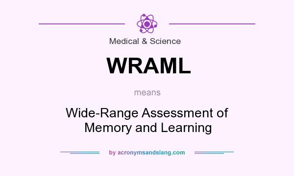 What does WRAML mean? It stands for Wide-Range Assessment of Memory and Learning