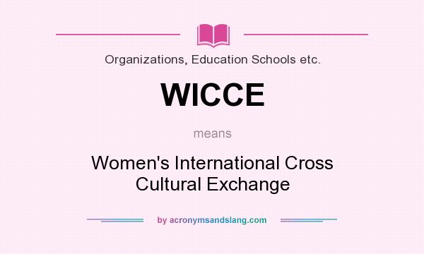 What does WICCE mean? It stands for Women`s International Cross Cultural Exchange