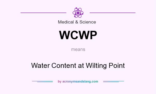 What does WCWP mean? It stands for Water Content at Wilting Point