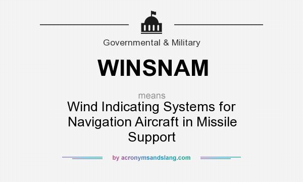 What does WINSNAM mean? It stands for Wind Indicating Systems for Navigation Aircraft in Missile Support