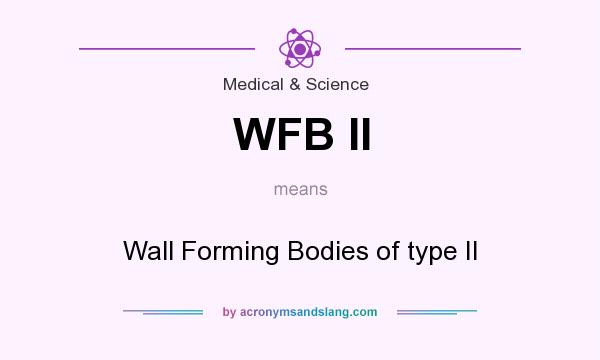 What does WFB II mean? It stands for Wall Forming Bodies of type II