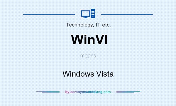 What does WinVI mean? It stands for Windows Vista