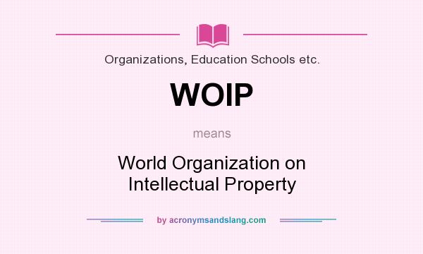What does WOIP mean? It stands for World Organization on Intellectual Property