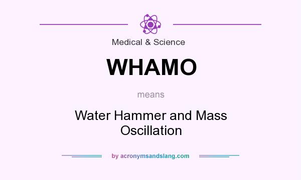 What does WHAMO mean? It stands for Water Hammer and Mass Oscillation
