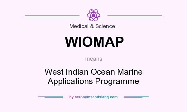 What does WIOMAP mean? It stands for West Indian Ocean Marine Applications Programme