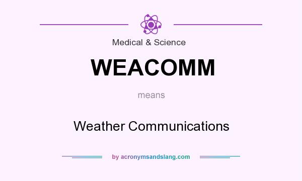 What does WEACOMM mean? It stands for Weather Communications
