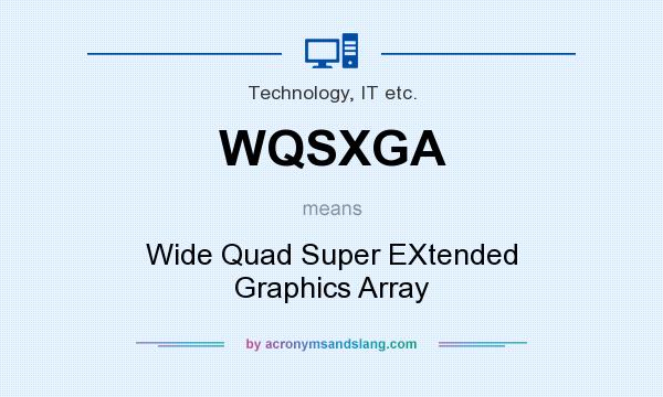 What does WQSXGA mean? It stands for Wide Quad Super EXtended Graphics Array