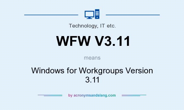 What does WFW V3.11 mean? It stands for Windows for Workgroups Version 3.11