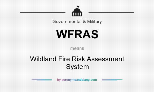 What does WFRAS mean? It stands for Wildland Fire Risk Assessment System