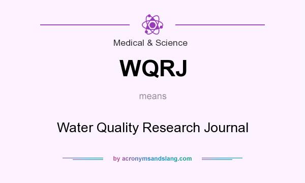 What does WQRJ mean? It stands for Water Quality Research Journal