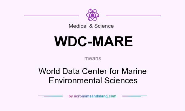 What does WDC-MARE mean? It stands for World Data Center for Marine Environmental Sciences