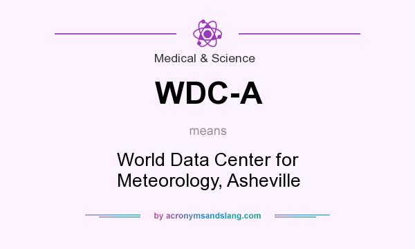 What does WDC-A mean? It stands for World Data Center for Meteorology, Asheville