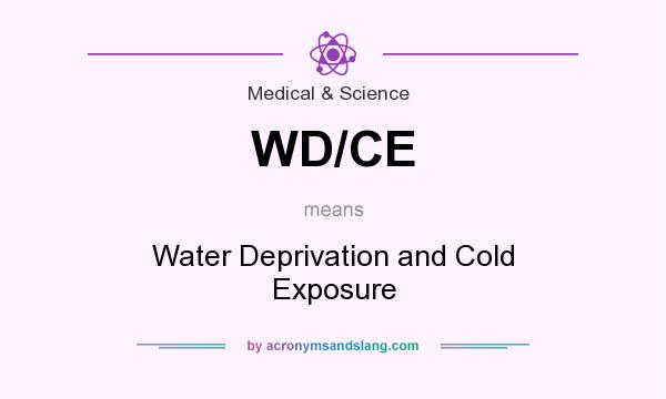 What does WD/CE mean? It stands for Water Deprivation and Cold Exposure