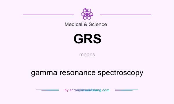 What does GRS mean? It stands for gamma resonance spectroscopy