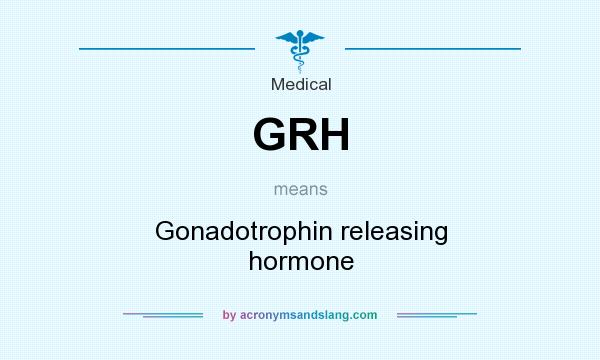 What does GRH mean? It stands for Gonadotrophin releasing hormone