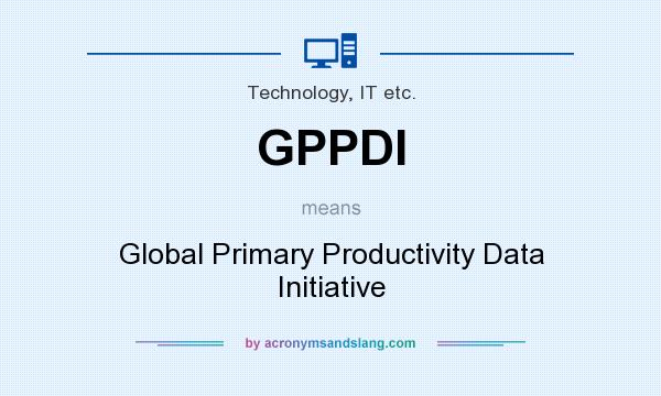 What does GPPDI mean? It stands for Global Primary Productivity Data Initiative